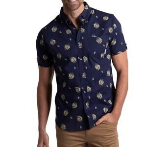 Ben Sherman Shirt Men's Small NWT Mod Classic Fit Short Sleeve Button Digi Leaf